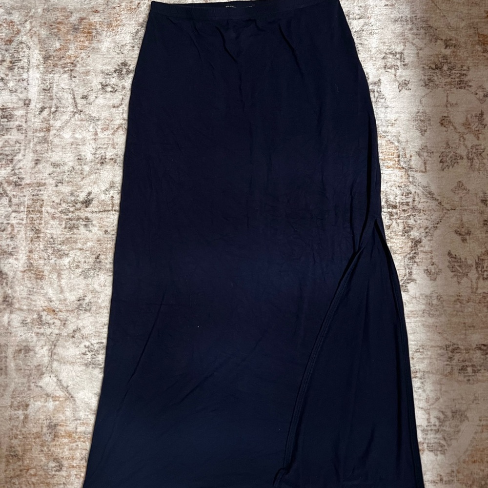 Brandy Melville Blue Maxi Pencil Skirt with Slit